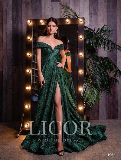 open lace back dress La Femme 31965 Sequin Corset Prom Dress